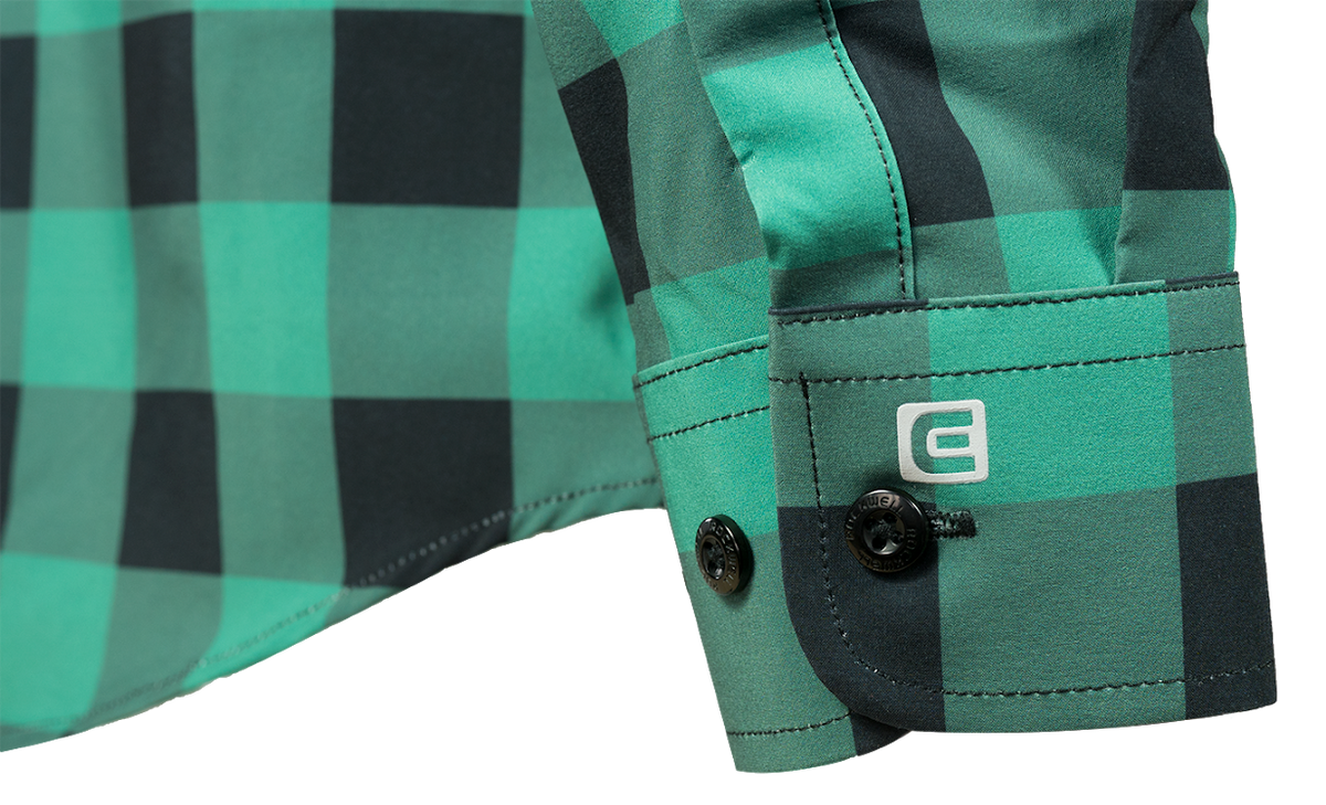 The Titan - Black/Green Plaid Long Sleeve