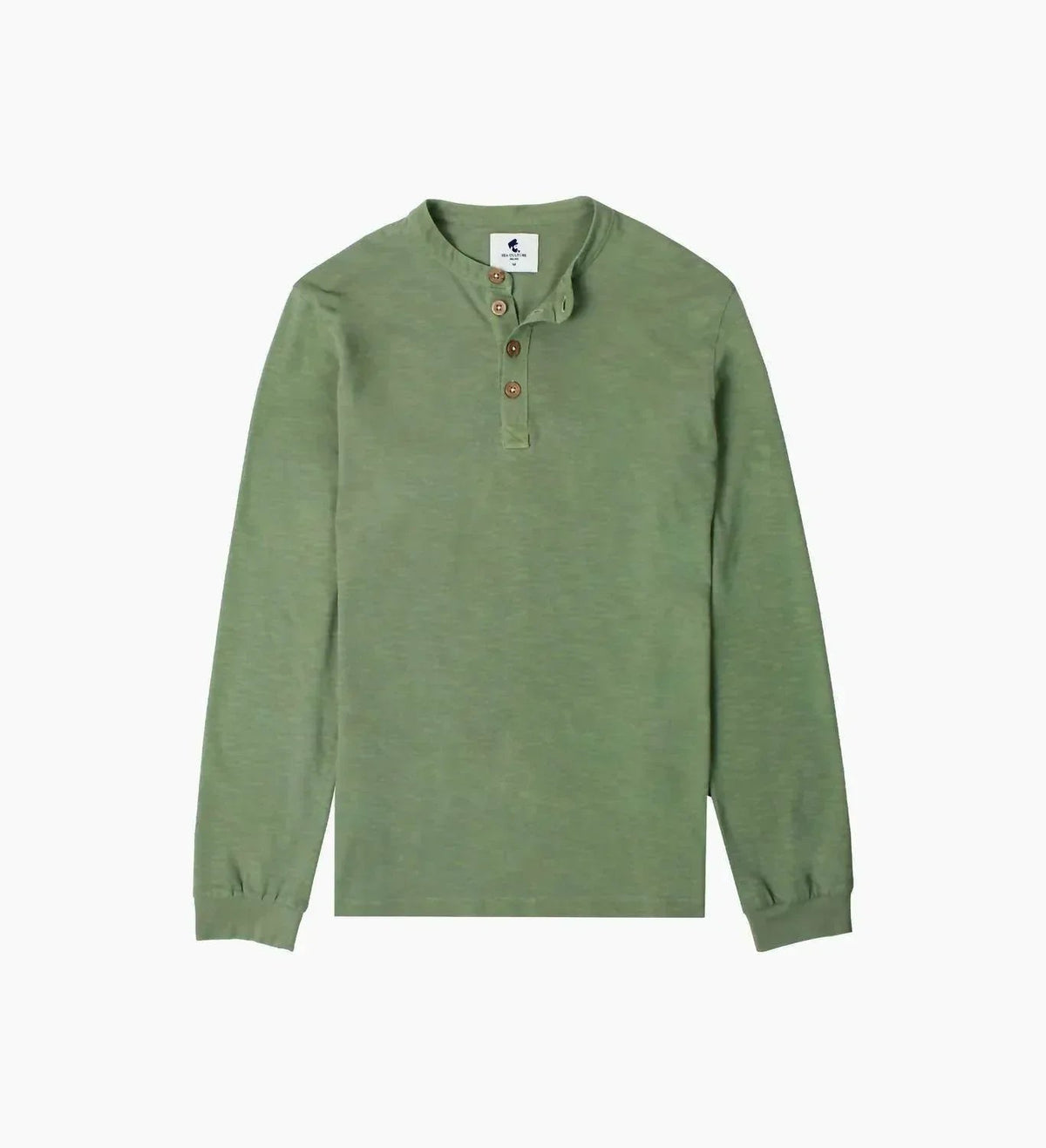 Tea-dyed Long Sleeve Henley Shirt