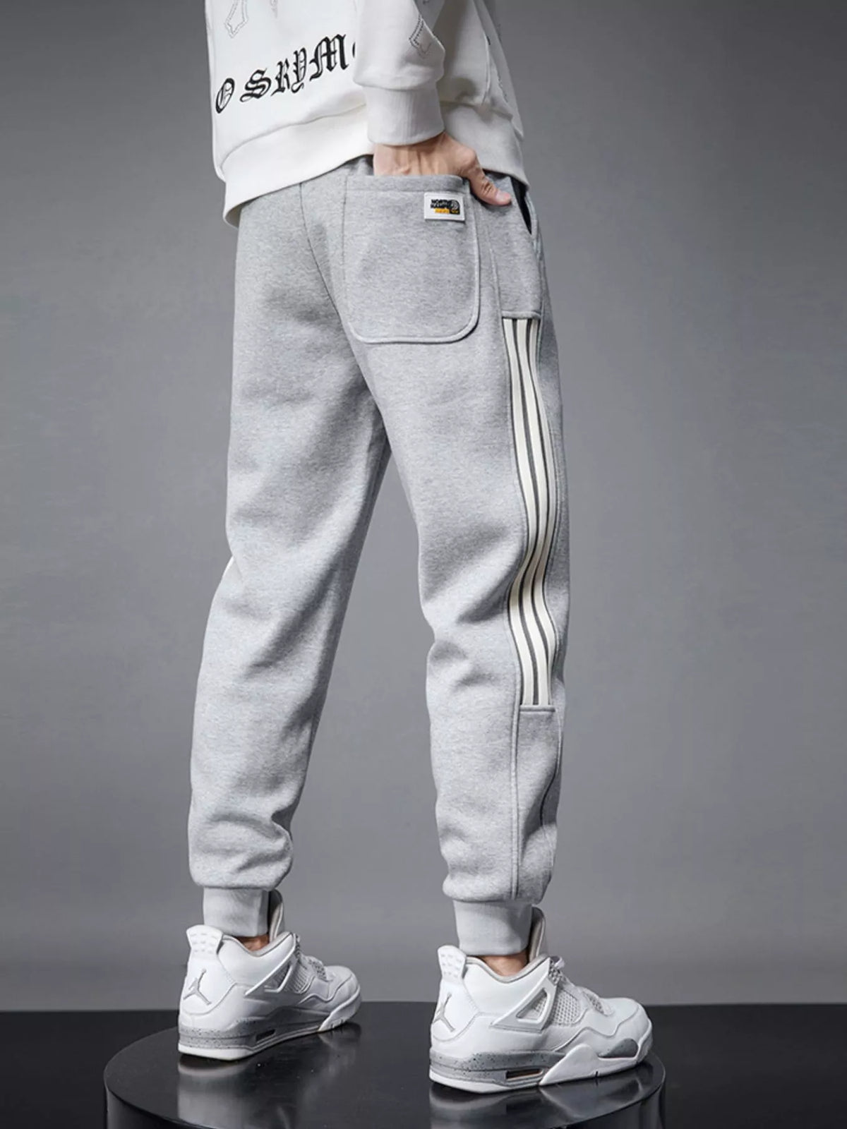Men's Side Striped Drawstring Joggers