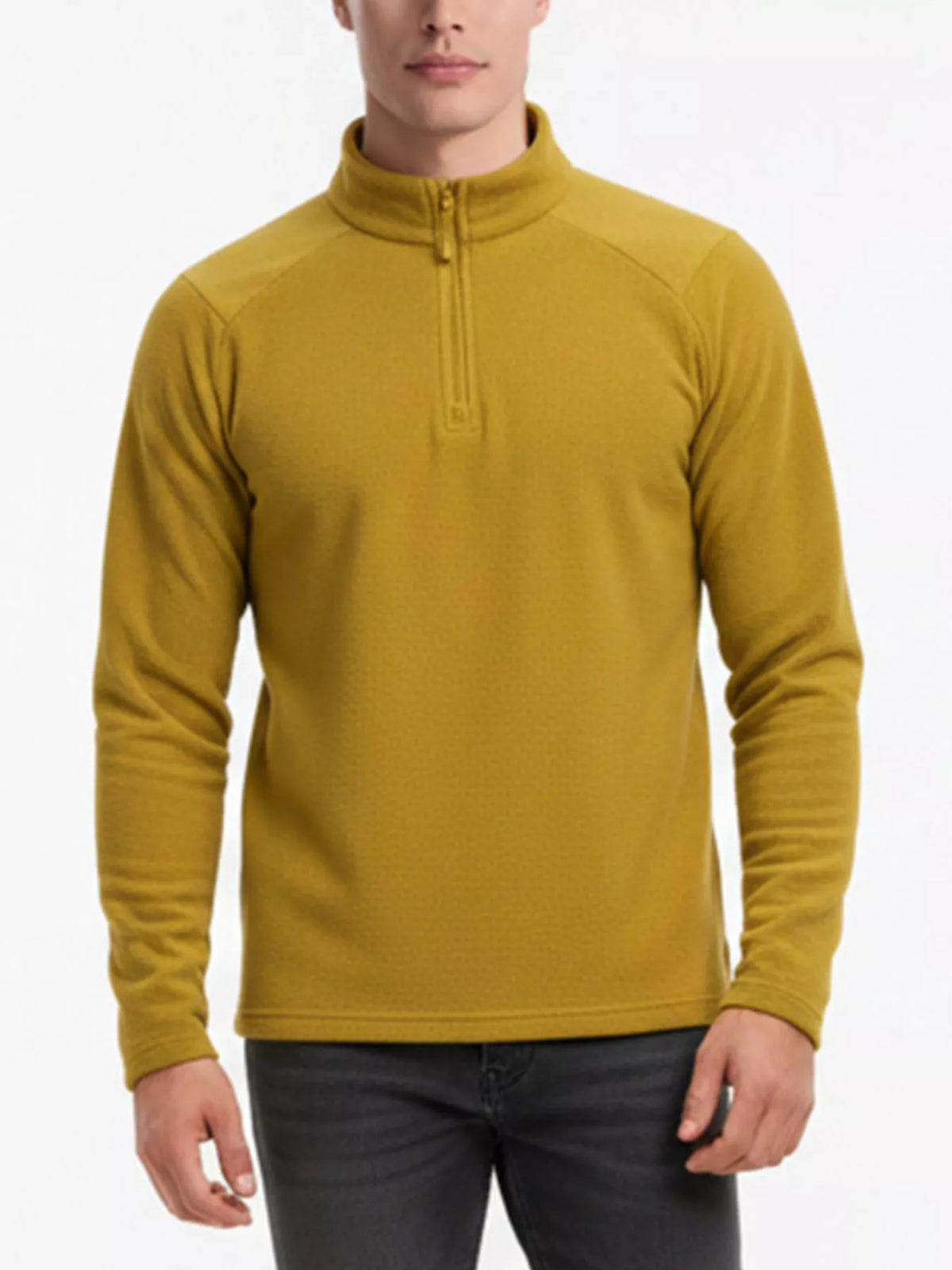 Men's Plus Size Comfortable Half-Zip Sweatshirt
