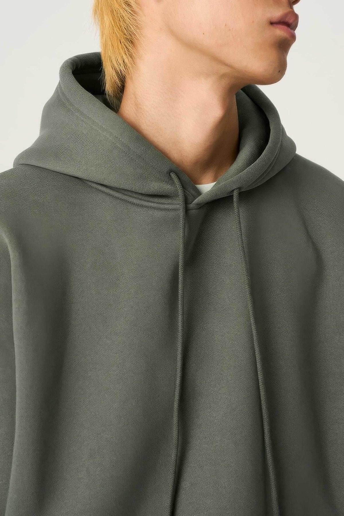 American Style Solid Color 350g Fleece Hoodie
