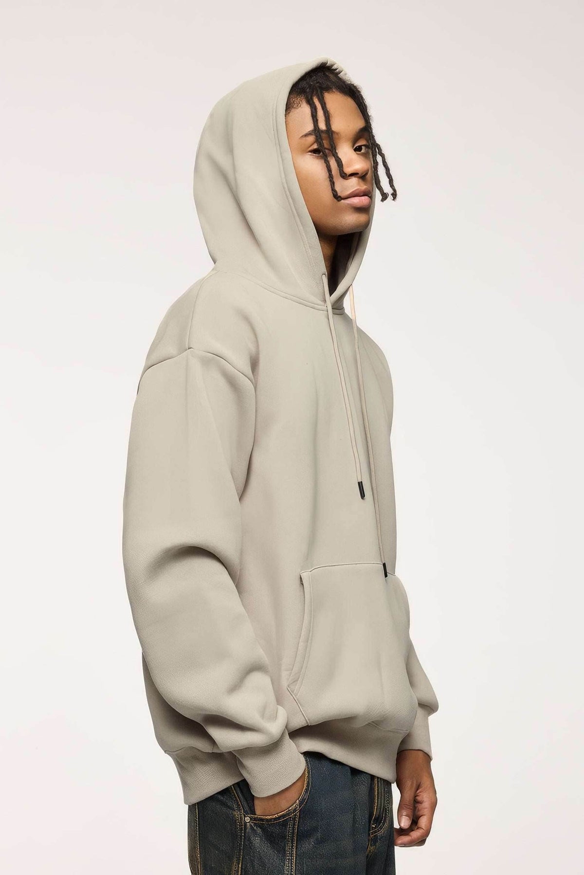 American Style Solid Color 350g Fleece Hoodie
