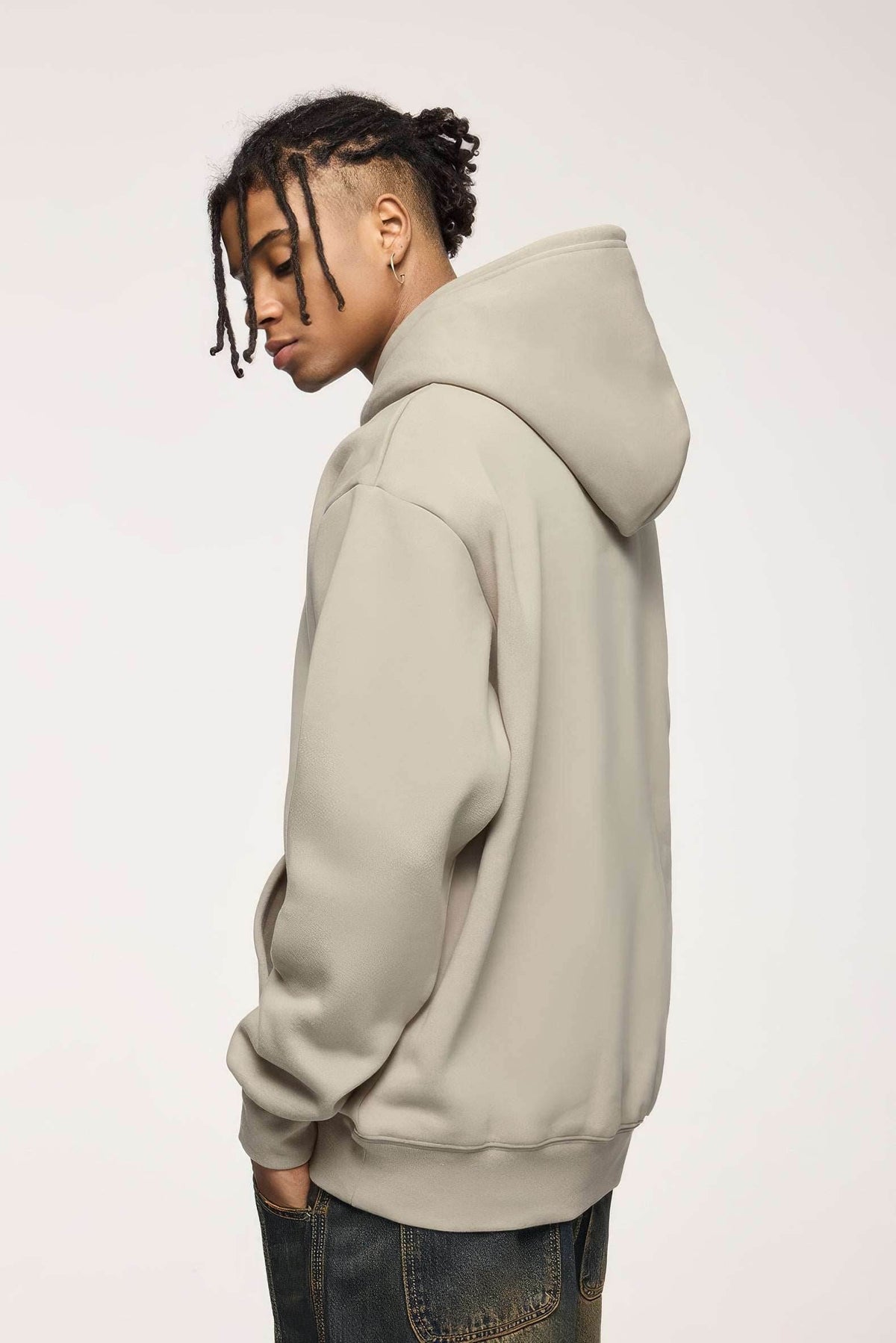 American Style Solid Color 350g Fleece Hoodie