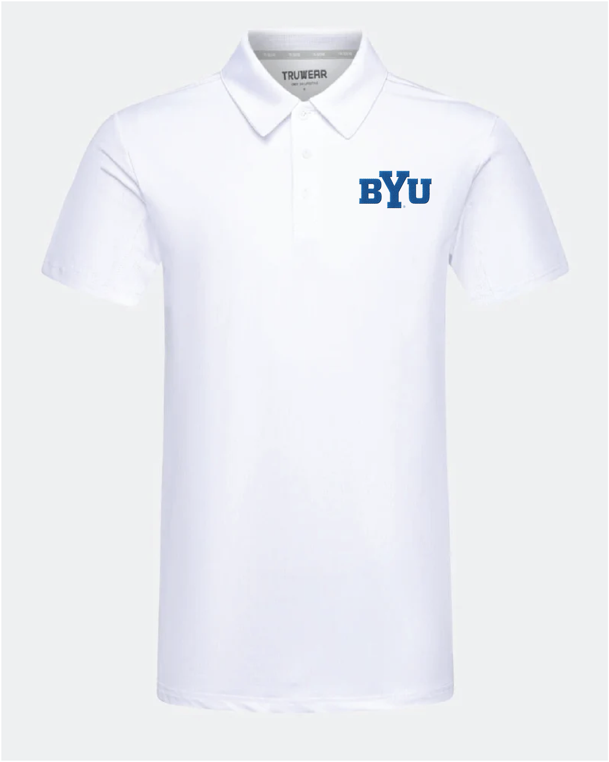 BYU Crest 2.0 Polo White