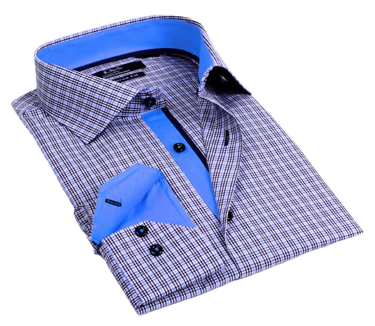 Button-Up Shirt //  - Tailored Fit - contrast  trimming - final sale
