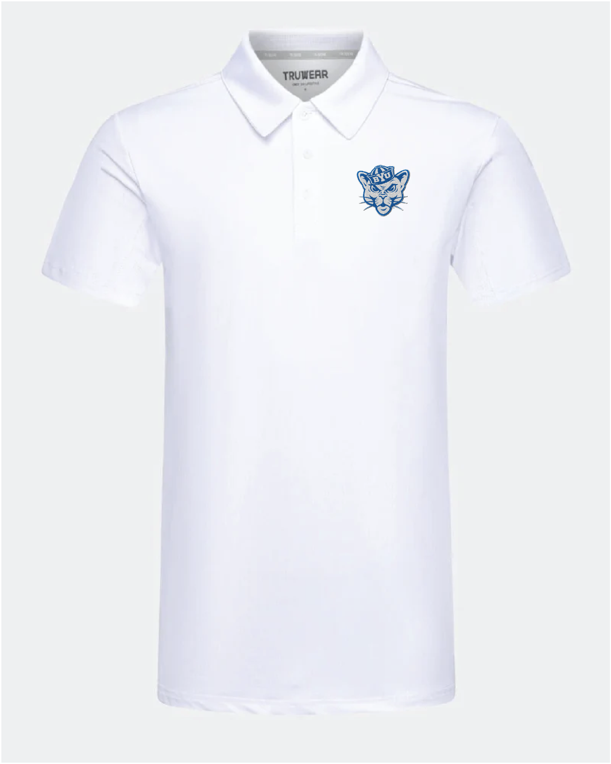 BYU Crest 2.0 Polo White