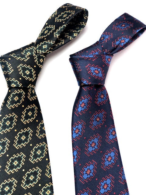 Armenian Rug Silk Necktie - 100% Handmade Silk Woven Tie | Unique Art Design