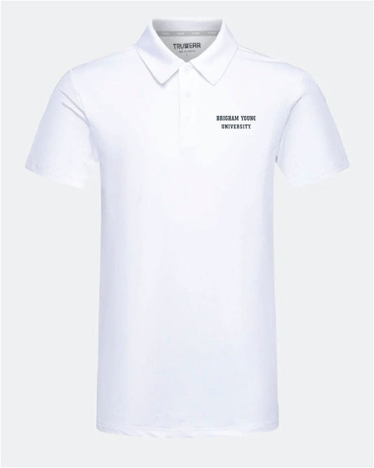 BYU Crest 2.0 Polo White