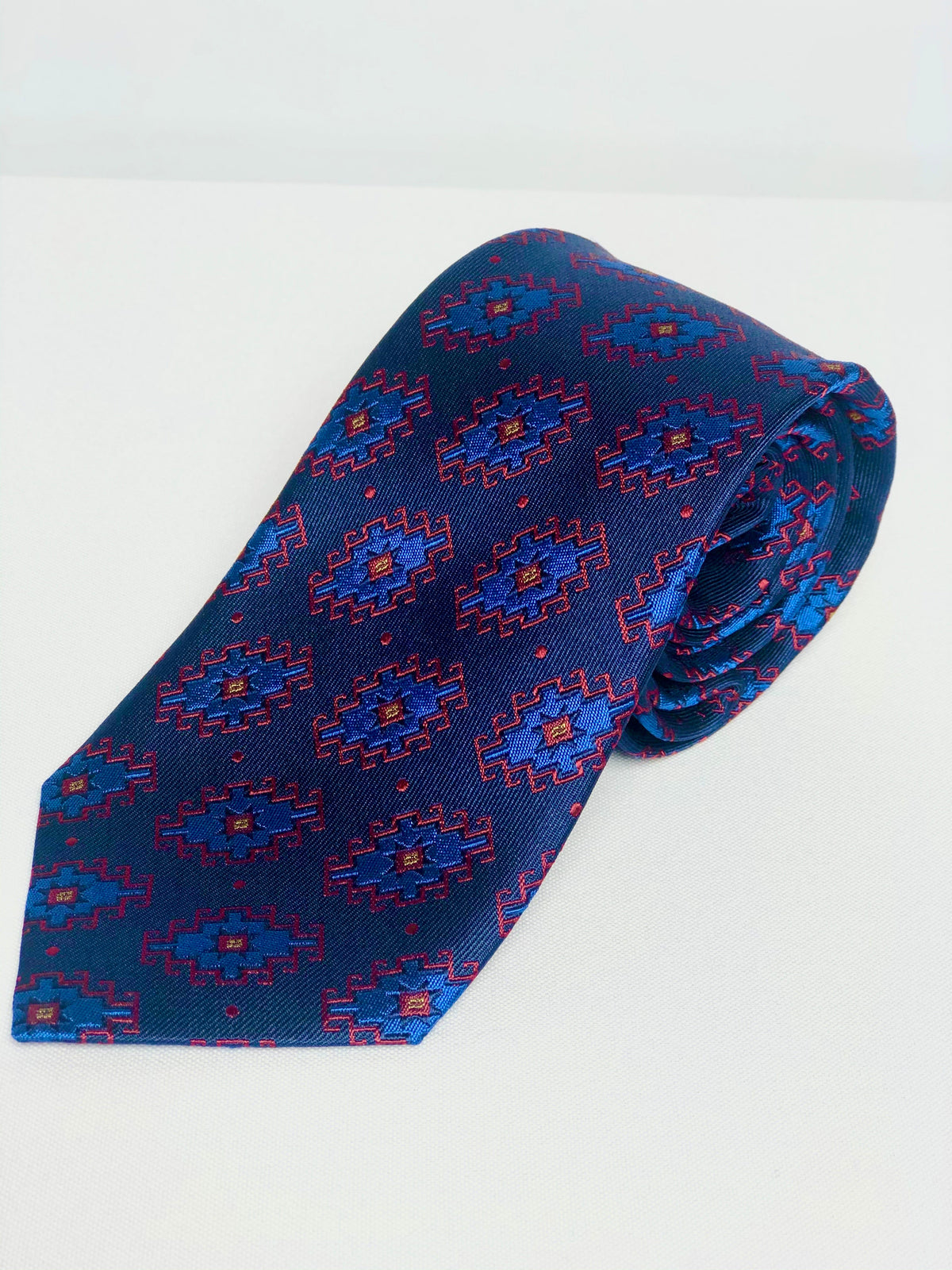 Armenian Rug Silk Necktie - 100% Handmade Silk Woven Tie | Unique Art Design