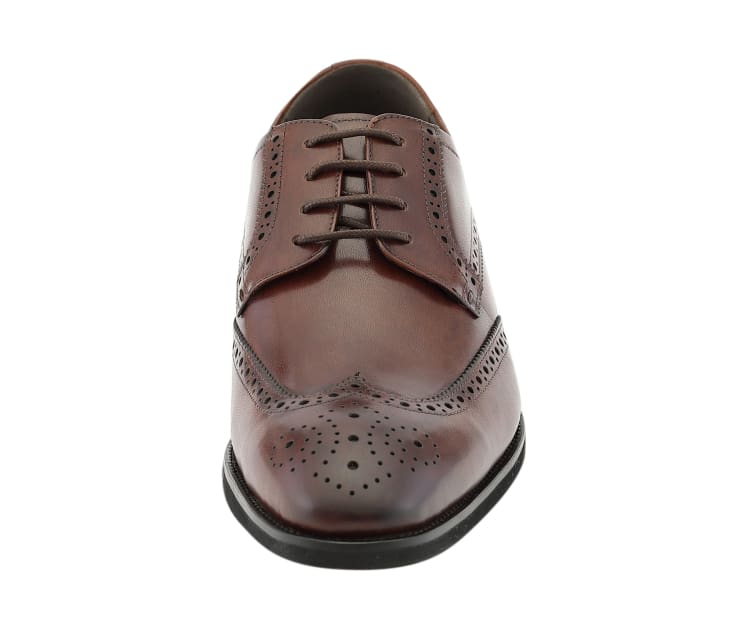 ASHER GREEN -LEATHER WING TIP COMFORTABLE RUBBER SOLE