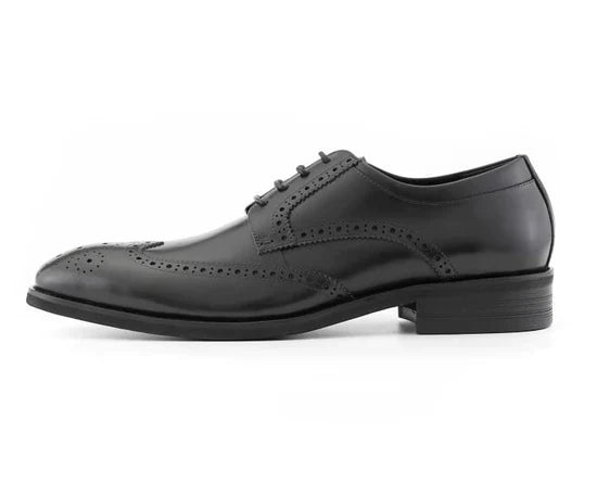 ASHER GREEN -LEATHER WING TIP COMFORTABLE RUBBER SOLE