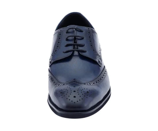 ASHER GREEN -LEATHER WING TIP COMFORTABLE RUBBER SOLE