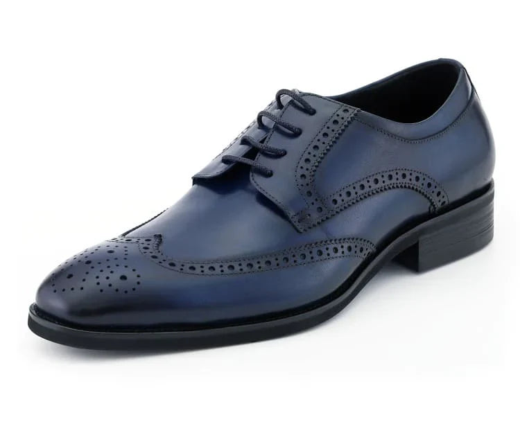 ASHER GREEN -LEATHER WING TIP COMFORTABLE RUBBER SOLE
