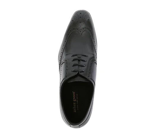 ASHER GREEN -LEATHER WING TIP COMFORTABLE RUBBER SOLE